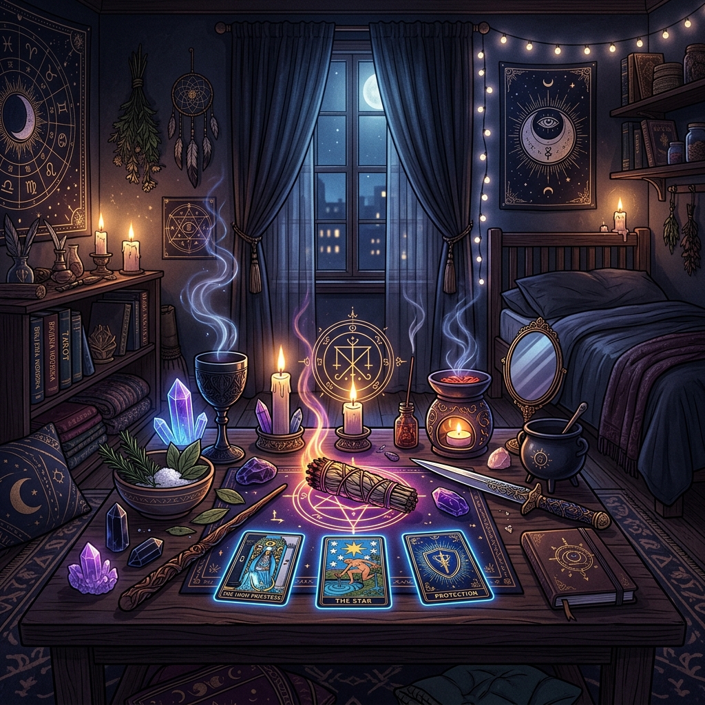 Brujería Moderna: Cómo Crear un Altar de Protección en tu Propia Habitación