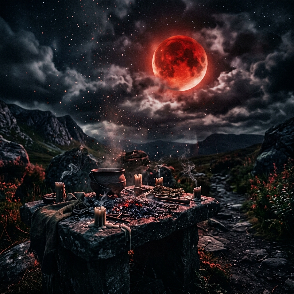 Astrología de los Eclipses: Por Qué Nunca Debes Hacer Amarres ni Hechizos Durante la Luna Roja