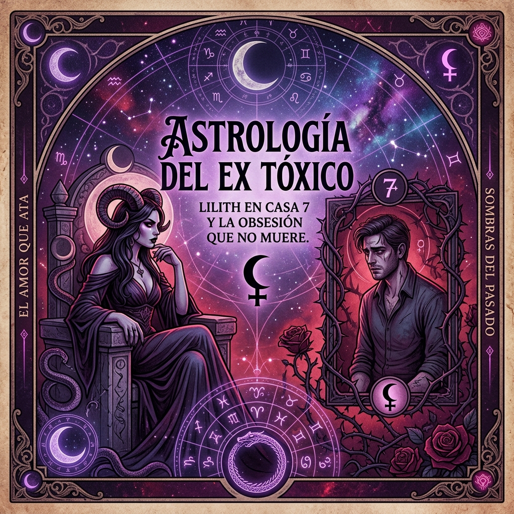 Astrología del Ex Tóxico: Lilith en Casa 7 y la Obsesión Que No Muere