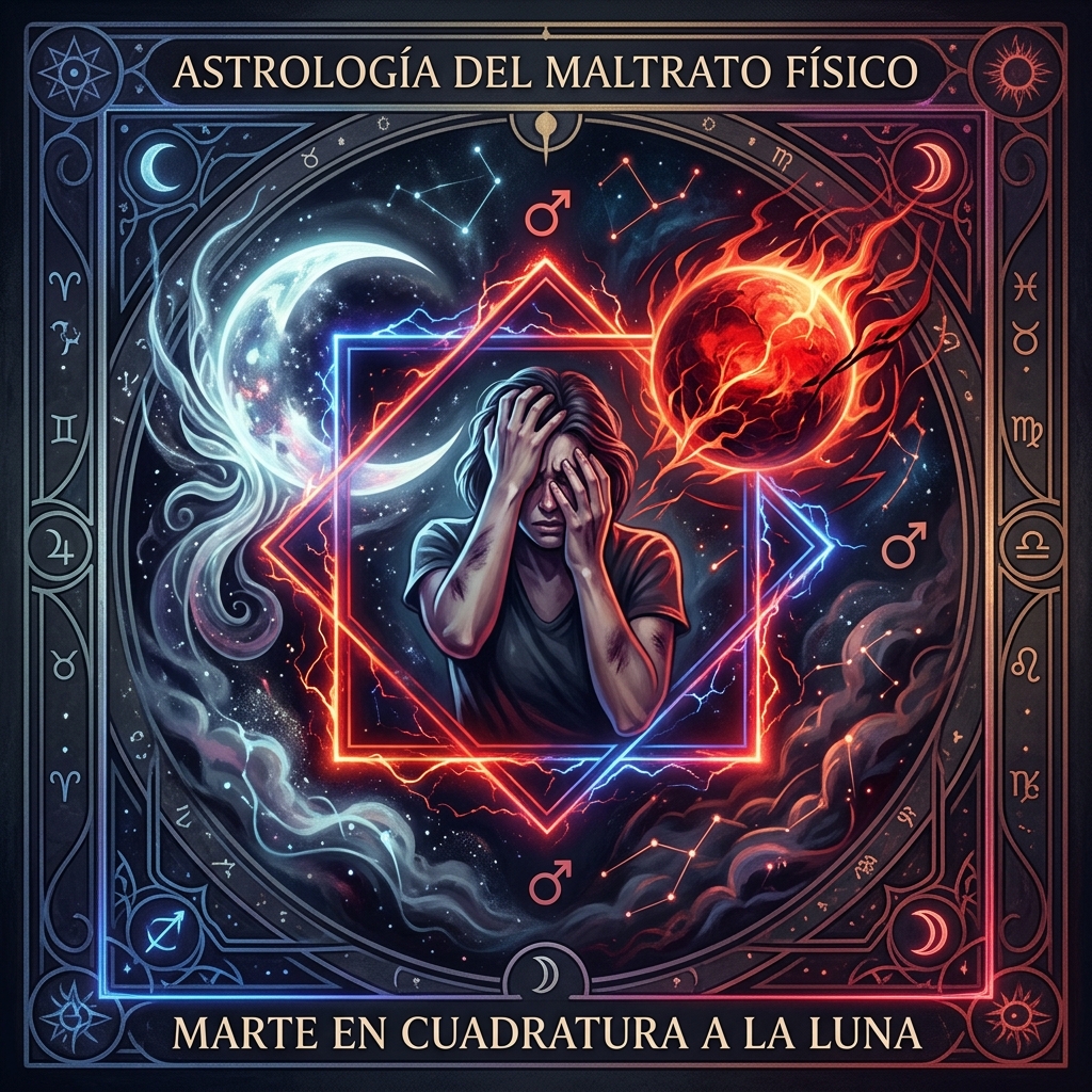 Astrología del Maltrato Físico: Marte en Cuadratura a la Luna