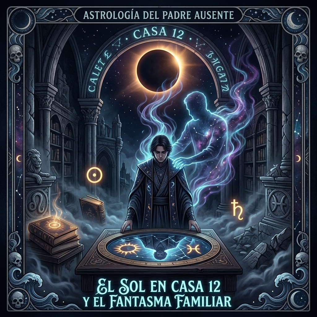 Astrología del Padre Ausente: El Sol en Casa 12 y el Fantasma Familiar