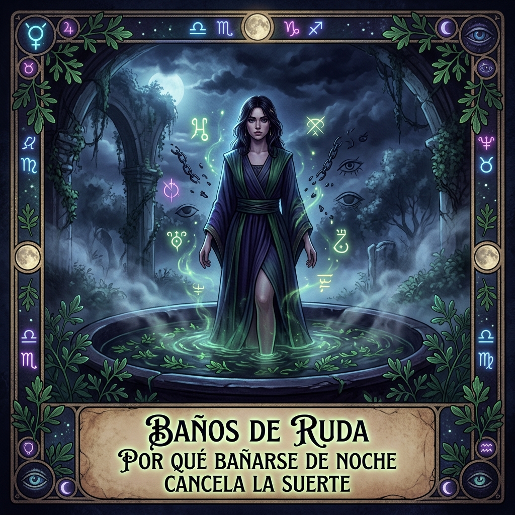 Baños de Ruda: Por Qué Bañarse de Noche Cancela la Suerte