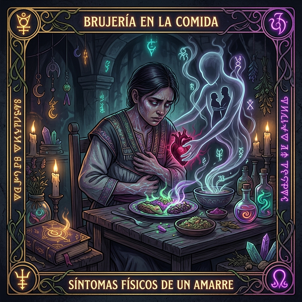 Brujería en la Comida: Síntomas Físicos de Haber Ingerido un Amarre