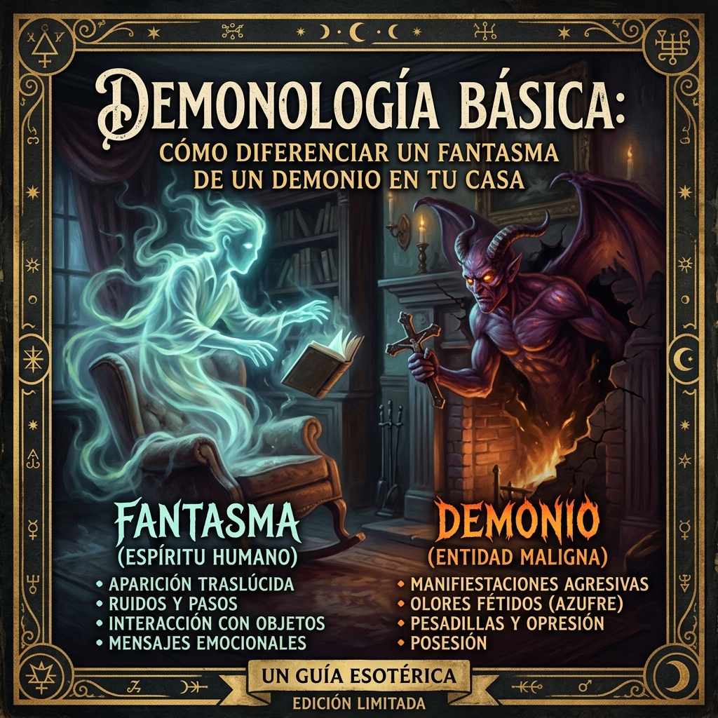 Demonología Básica: Cómo Diferenciar un Fantasma de un Demonio en tu Casa