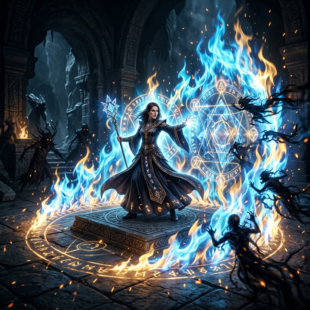 Escudos Psíquicos Avanzados: Magia de Reflejo, Servidores de Espejo y Muros de Fuego Etérico