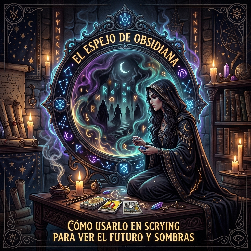 El Espejo de Obsidiana: Cómo Usarlo en Scrying para Ver el Futuro y Sombras