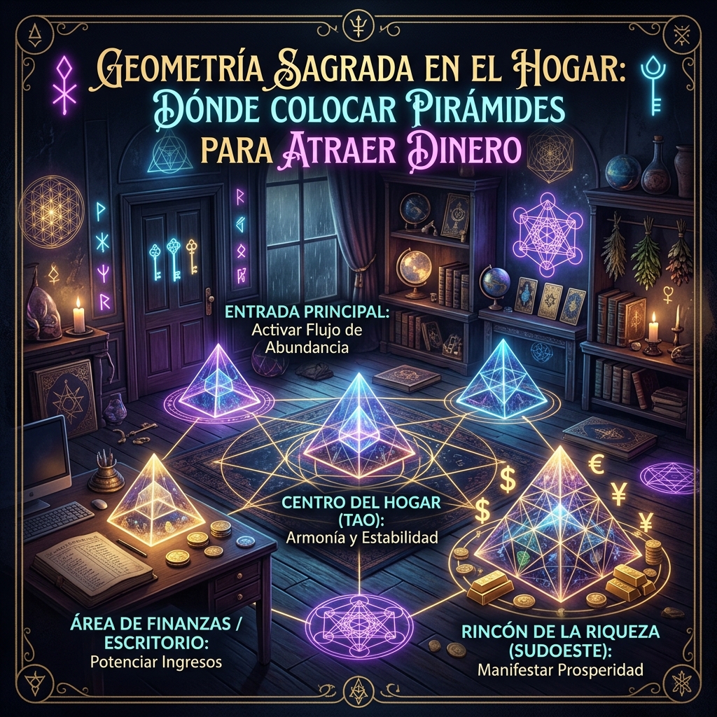 Geometría Sagrada en el Hogar: Dónde Colocar Pirámides para Atraer Dinero
