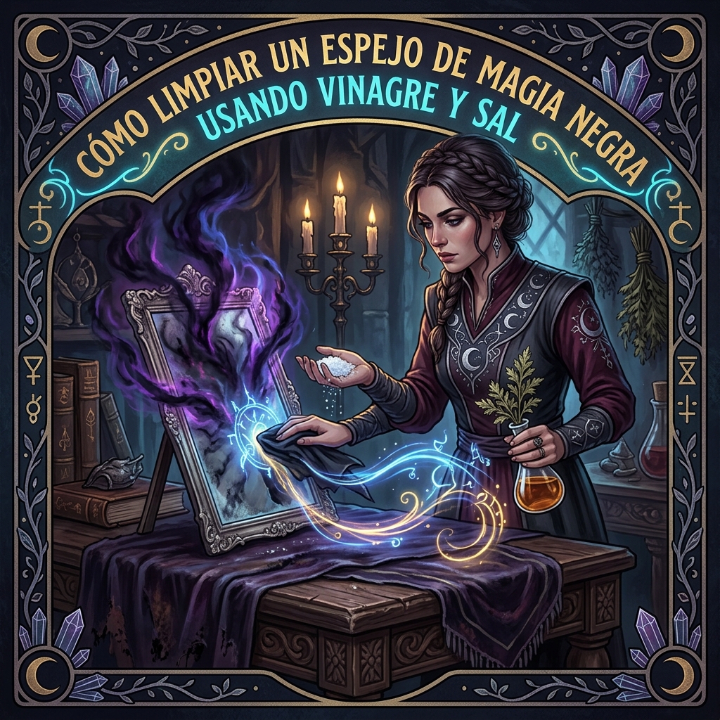 Cómo Limpiar un Espejo de Magia Negra Usando Vinagre y Sal