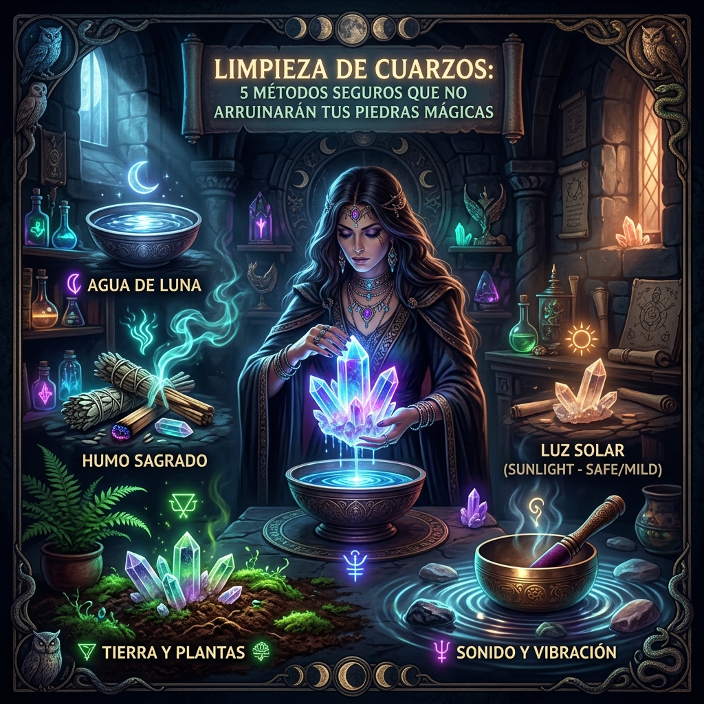 Limpieza de Cuarzos: 5 Métodos Seguros que no Arruinarán tus Piedras Mágicas