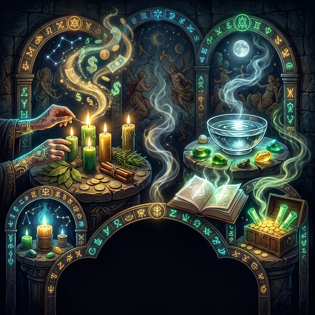 Los 7 Rituales de Magia Blanca Más Poderosos para Atraer Abundancia y Dinero Rápido