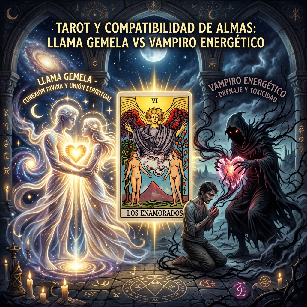El Tarot y la Compatibilidad de Almas: Diferencia entre una Llama Gemela y un Vampiro Energético