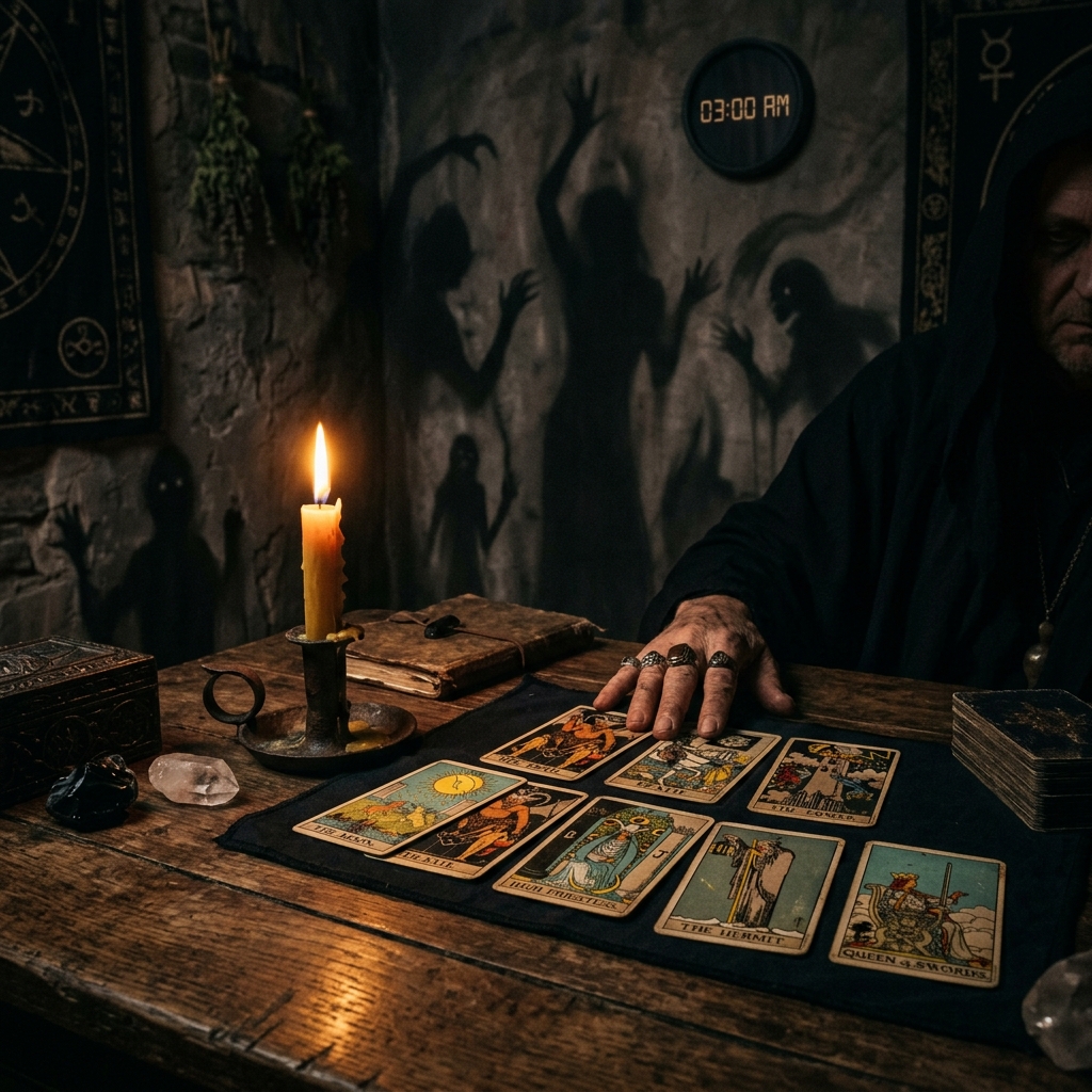 Tarot y Ritmos Circadianos: Por Qué Las Cartas Leídas a las 3 AM Revelan Secretos Oscuros