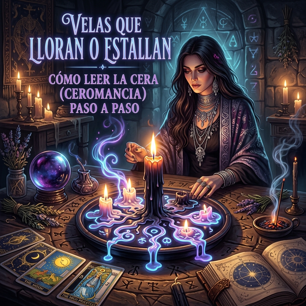 Velas que Lloran o Estallan: Cómo Leer la Cera (Ceromancia) Paso a Paso
