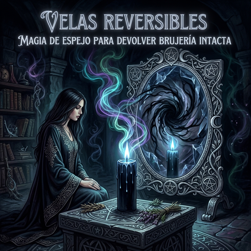 Velas Reversibles: Magia de Espejo para Devolver Brujería Intacta