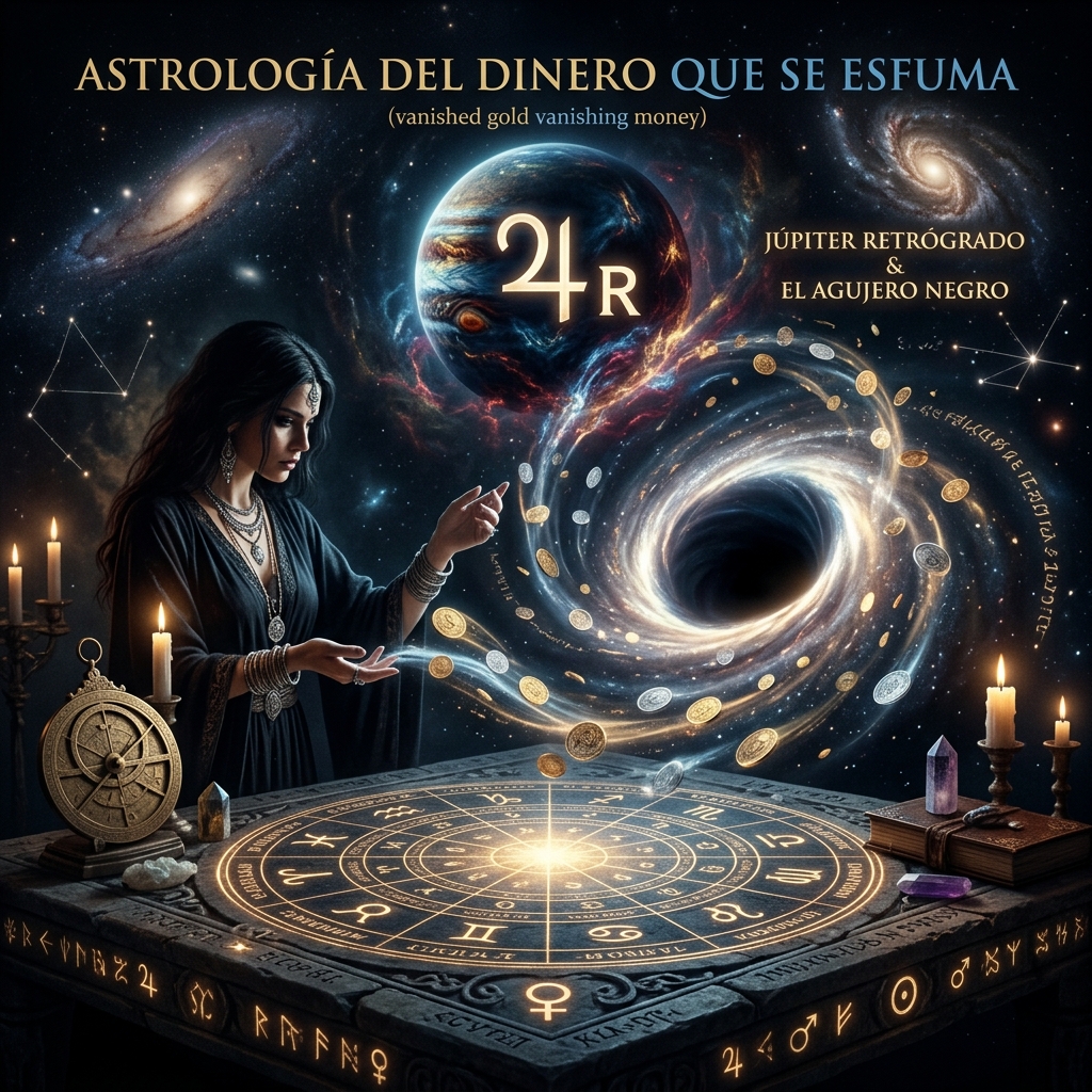 Astrología del Dinero que se Esfuma: Júpiter Retrogrado y el Agujero Negro