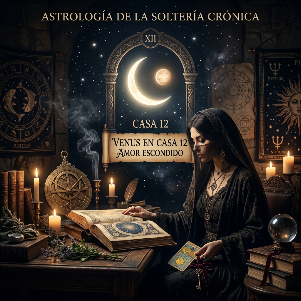 Astrología de la Soltería Crónica: Venus en Casa 12 y el Amor Escondido